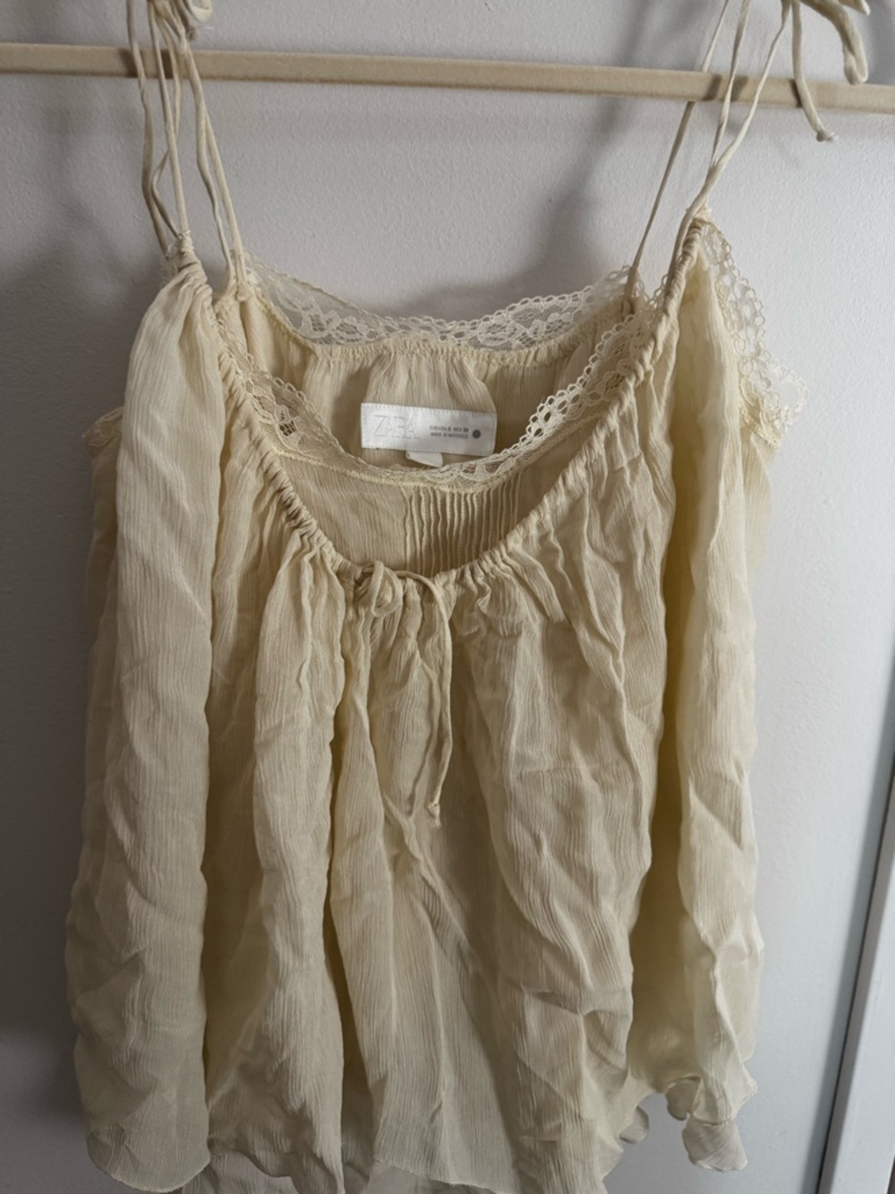 ZARA Semi Sheer Laci Tank Cami Top - NWOT - Picture 4 of 8